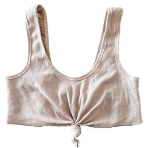 Free People Movement Bra Crop Top Knot Tie Light Pink Women’s Medium FP Movement